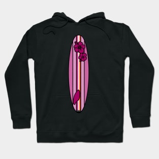 Lesbian Flag Surfboard - Dark Pink Hoodie